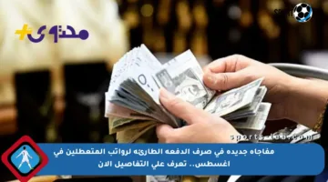 مفاجأة جديدة في صرف الدفعة الطارئة لرواتب المتعطلين في أغسطس.. تعرف على التفاصيل الآن